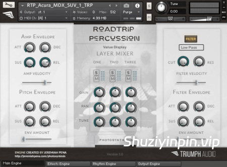 [史诗级预告片现代工业风打击乐音源]Triumph Audio Roadtrip Percussion v1.1.1 [KONTAKT]（1.74GB）