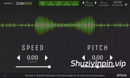 [实时减慢输入音频插件] SottovoceDSP SpeedShift Slowdown v2.0.1 [WiN]（5.1MB）