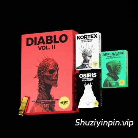 [迄今为止最先进的硬核泰克诺舞曲素材Serum预置] Raveyard Sounds Diablo Vol.2 Hard Techno Essentials Bundle [WAV, MiDi]（4.61GB）