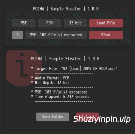 [采样窃取器] MOCHA Sample Stealer v1.0.1 PUBLIC-MOCHA [WiN]（1.0MB）