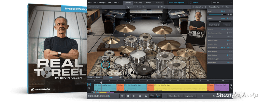 [Superior Drummer扩展极致磁带鼓组八套] Toontrack Real to Reel SDX (SOUNDBANK)（149.89 GB）