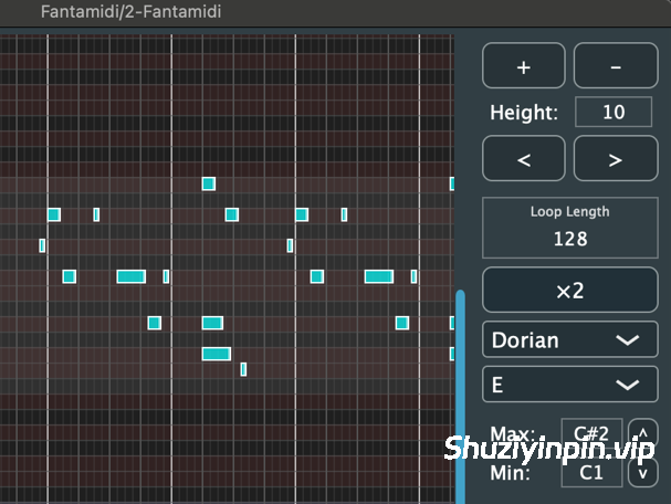 [MIDI随机生成步进音序器和合成器插件] granvia Fantamidi v1.1.0 [WiN, MacOSX]（13MB）
