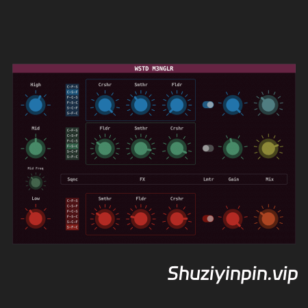 [三频段扭曲失真效果器] Wasted Audio WSTD M3NGLR v1.1.1 VST-BTCR [WiN, MacOSX, LiNUX]（22.84Mb）