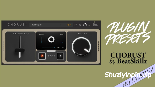 [复古调制插件] BeatSkillz Chorust v1.1.0 [WiN, MacOSX]（53.6MB+333MB）