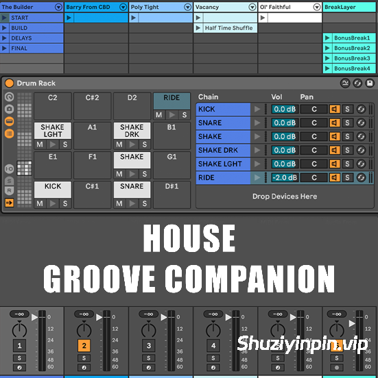 [Ableton工程模板电子舞曲浩室] Will Hatton EDM/House Groove Companion [DAW Templates]（7MB）