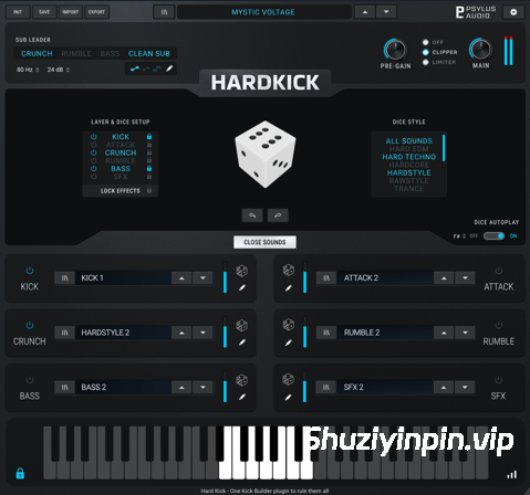 [底鼓生成器插件] Psylus Audio HardKick v1.0.0-MOCHA [WiN]（331.5MB）