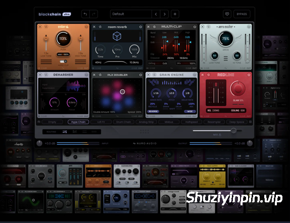 [创意多重特效套件] Nuro Audio Blockchain Ultra 1.1.3 U2B-MORiA [MacOSX]（132.7MB）