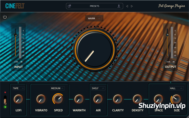 [电影级毛毡质感和 LoFi 音频效果插件] Pat George CINEFELT v1.0.3-Xdb [MacOSX]（137.75MB）