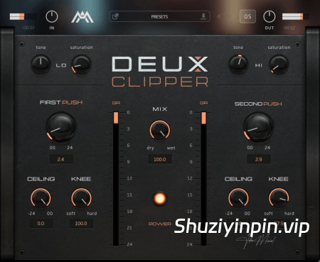[现代混音高响度削波效果插件] Audioloom Maciel Audio Deux Clipper v1.0.0 [WiN, MacOSX]（34.5MB+145MB)