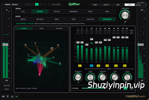 [自动化立体声到环绕声上混插件] Max1mus Audio UpM1xer v1.1.1 [WiN]（143MB）