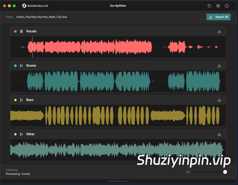 [离线音轨分离器] SoliderSound Go-Splitter v1.0.0/1.0.6 STANDALONE [WiN, MacOSX]（1.31GB)