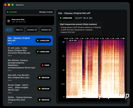 [音频分析工具] Spectro v1.1.1 U2B-EDiSO [MacOSX]（3.71MB）
