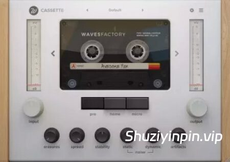 [磁带模拟插件] Wavesfactory Cassette v1.0.7 [WiN, MacOSX]（34.3MB+228MB)