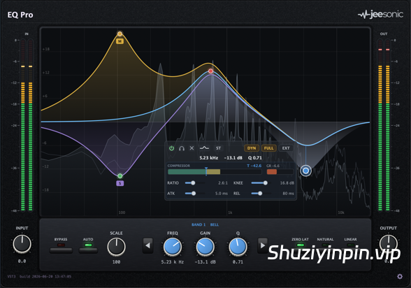 [齿音消除均衡器] Jeesonic EQ Pro (24 band Dynamic EQ) v0.1.0 [WiN, MacOSX]（35MB）