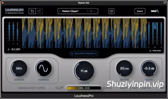 [AI 母带处理限制器] SSG Audio Loudness PRO v1.0.75 [WiN, MacOSX]（15.4MB+56.5MB）