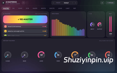 [AI母带处理工具] Busy Works Beats AI Mastering 8 v8.0.0 U2B-GUISEPPE [MacOSX]（11.36MB）