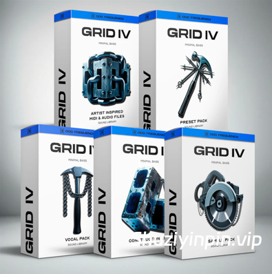 [最完整的极简贝斯人声采样包] Odd Frequency GRID 4 Full Bundle [WAV, MiDi, Synth Presets]（1.08GB）