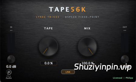 [复古磁带饱和模拟音频插件] PAA Audio Tape56K v0.32 [WiN]（4MB）
