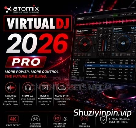 [最受欢迎的人工智能（AI）DJ软件] Atomix VirtualDj Pro Infinity build 9295 Custom Cracked-TRACER [WiN]（541.16MB）