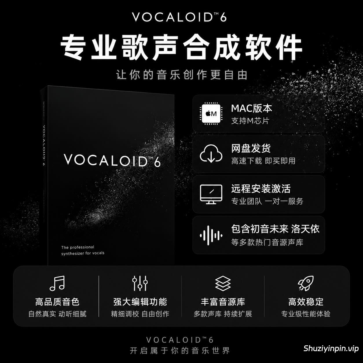VOCALOID 6.13.1 MAC版 基于 AI 技术的歌声合成与虚拟歌手制作软件 43套音色
