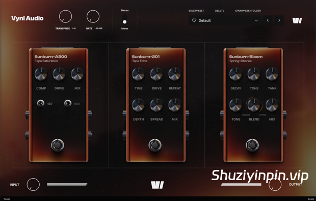 [复古音色吉他效果器] Vynl Audio Sunburn v1.0.0-GAMESENSE [MacOSX]（764MB）
