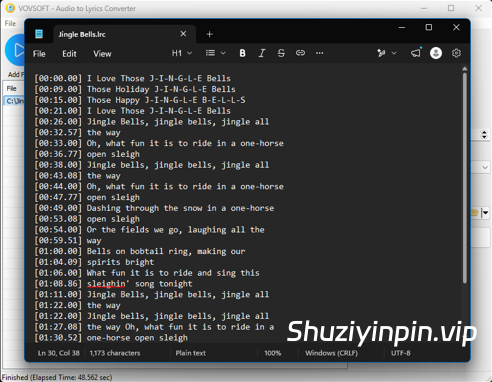 [离线AI音频转歌词字幕工具] VovSoft Audio to Lyrics Converter v1.4 [WiN]