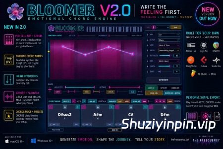[情感 MIDI 和弦引擎] The Freequency BLOOMER v2 Emotional Chord Engine [WiN, MacOSX]（26.99MB）