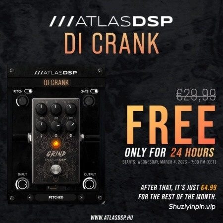 [终极吉他和贝斯低音调音增强器] AtlasDSP DI Crank v2.0.0 [WiN, MacOSX]