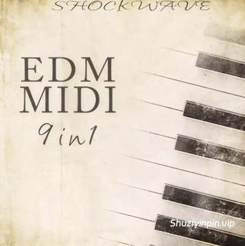 [EDM”9合1”电子舞曲素材包] Shockwave EDM MIDI 9-in-1 [WAV, MiDi]