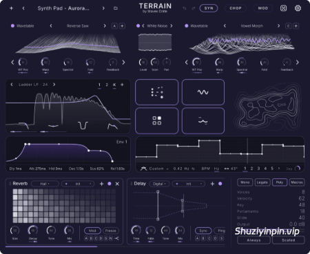 [多乐器与声音设计引擎] Wavescrate Terrain v1.0.0-L O S T [MacOSX]