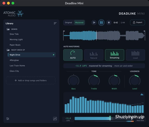 [音频母带处理应用程序] Atomic Audio Deadline Mini v1.0.0 [MacOSX]